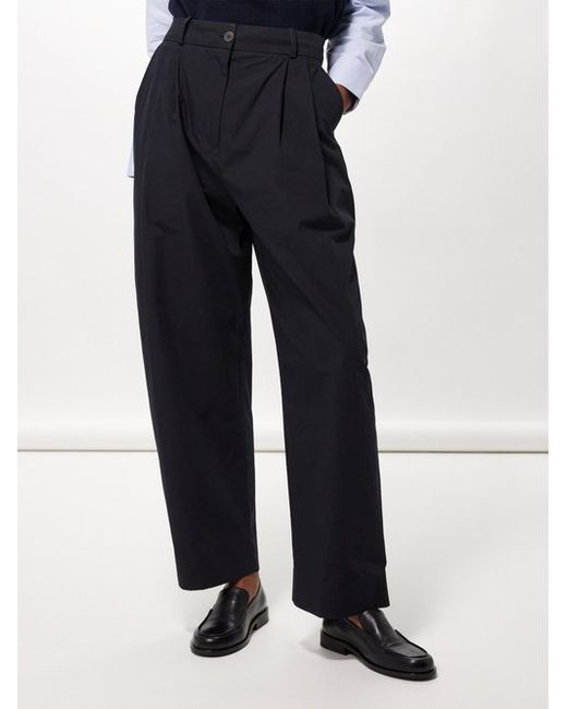 Studio Nicholson Acuna Double-pleat Cotton-twill Trousers