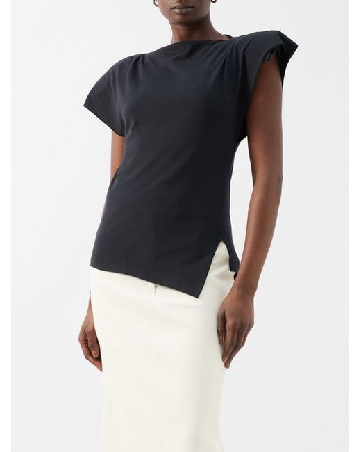 Isabel Marant Asymmetric Cotton-jersey T-shirt