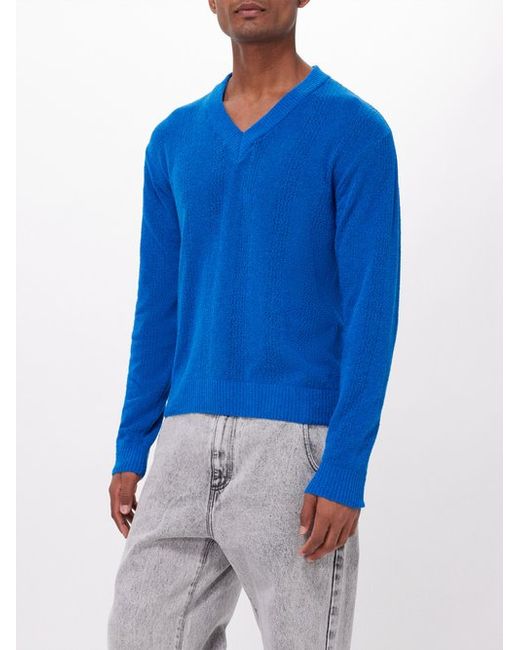 mfpen V-neck Organic Cotton-blend Bouclé Sweater