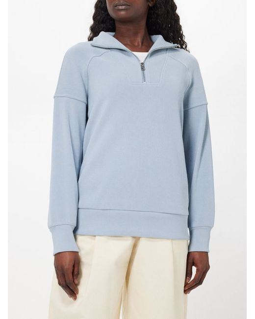Varley Rhea Half-zip Cotton-blend Sweatshirt