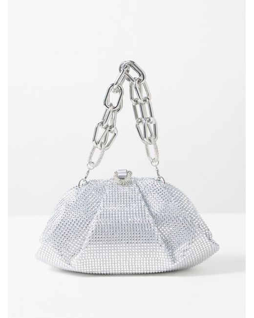 Judith Leiber Gemma Crystal-embellished Satin Clutch Bag