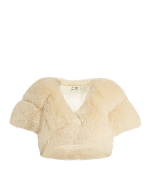 Miu Miu Cropped Fox Fur Coat