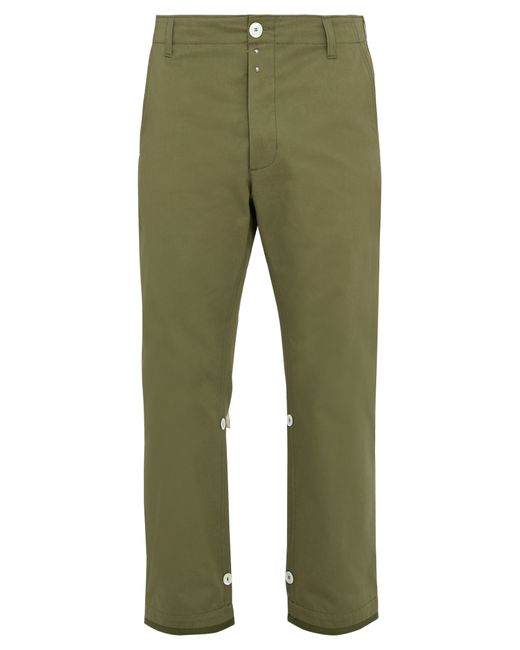 Gucci Straight-leg cropped cotton trousers