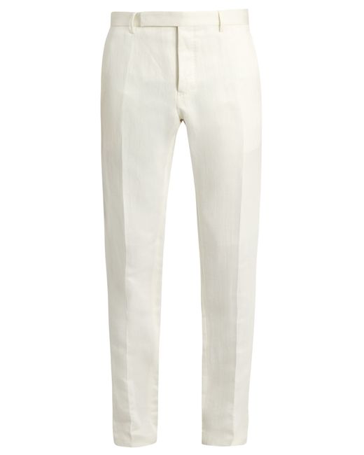 Berluti Straight-leg linen-blend trousers