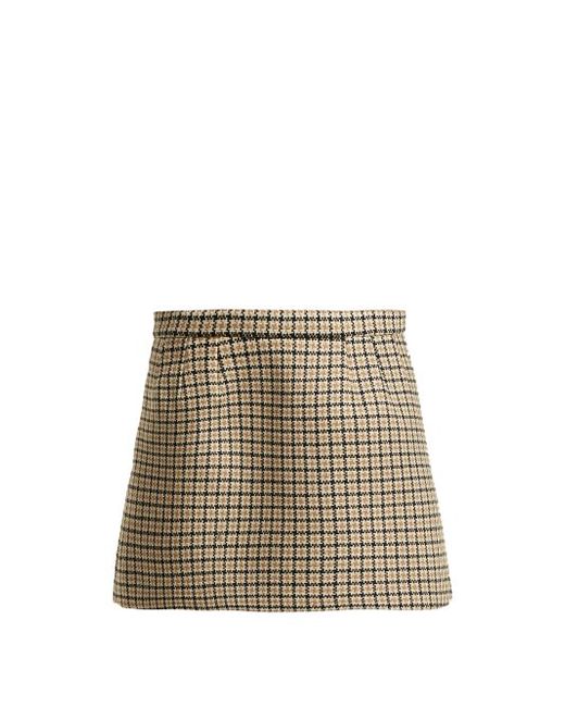 RED Valentino Houndstooth Wool Blend Mini Skirt