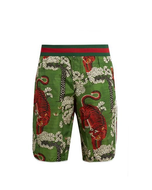 Gucci Bengal-print swim shorts