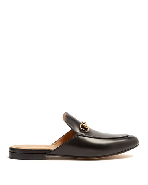 Gucci Princetown Backless Leather Loafers