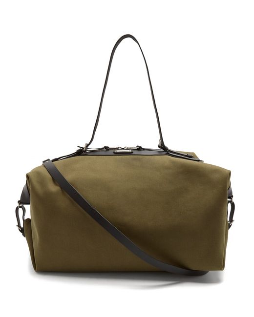 Saint Laurent Large canvas and leather holdall
