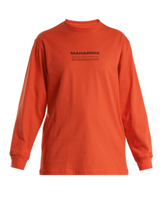 Maharishi Maha text-print cotton sweatshirt