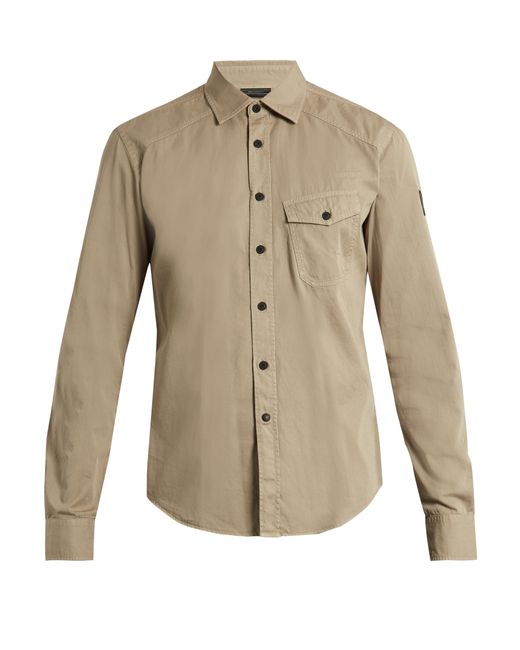 Belstaff Steadway point-collar cotton shirt