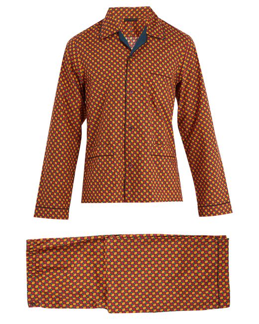 Prada Geometric-print cotton pyjama set