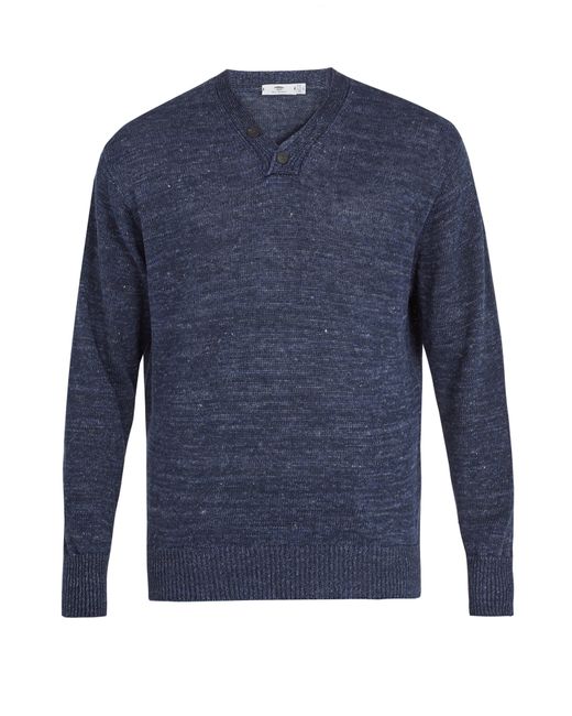 Inis Meáin Two-buttonlinensweater