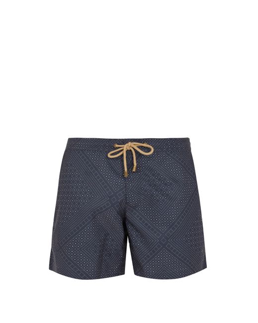 Thorsun Titan-fit Quilt-print swim shorts