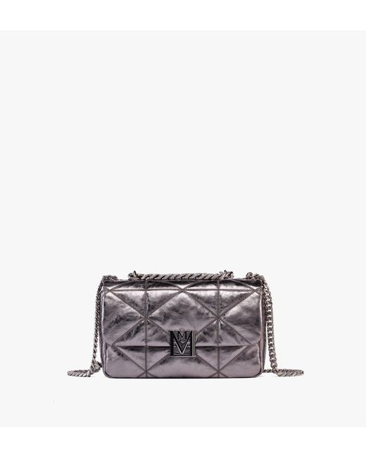 Mcm Travia Quilted Shoulder Bag Crushed Calf Leather