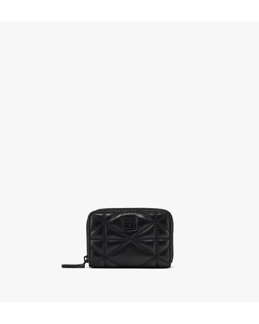 Mcm Travia Zip Around Wallet Cloud Quilted Leather