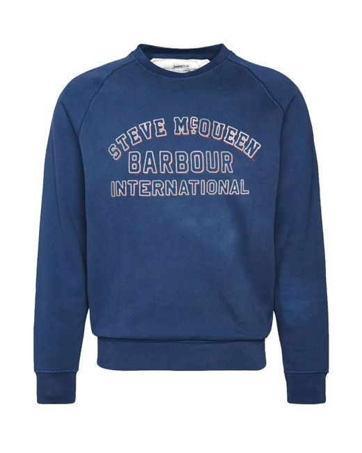 Barbour Steve McQueen™ Laguna Crew Sweatshirt Washed Cobalt