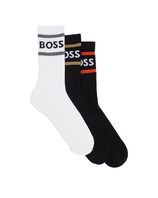 BOSS Accessories Boss 3 Pack Rib Stripe Cc Socks