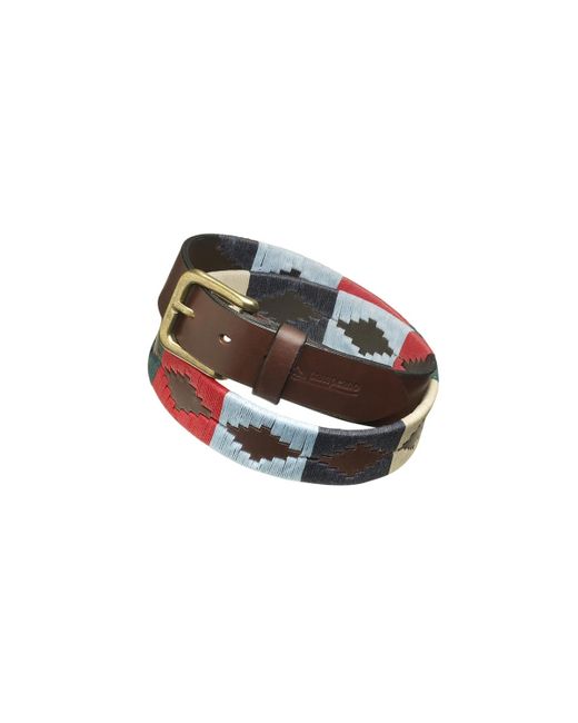 Pampeano Multi Leather Polo Belt Red/Blue/Green UK 40
