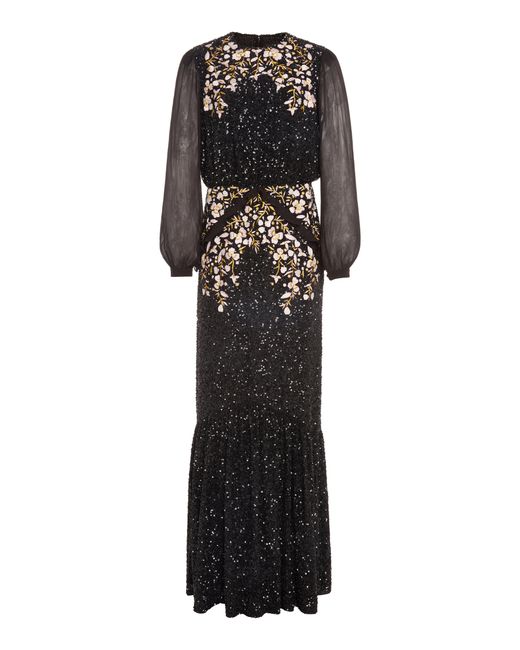 Saloni Isa Embellished Embroidered Silk-Tulle Gown