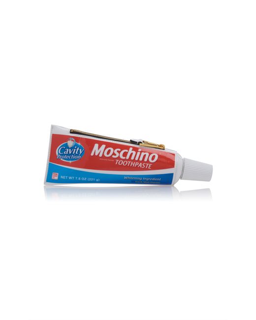 Moschino Toothpaste Vegan Leather Clutch
