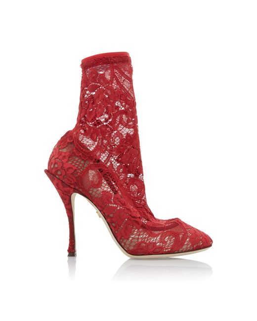 Dolce & Gabbana Lace Ankle Boots