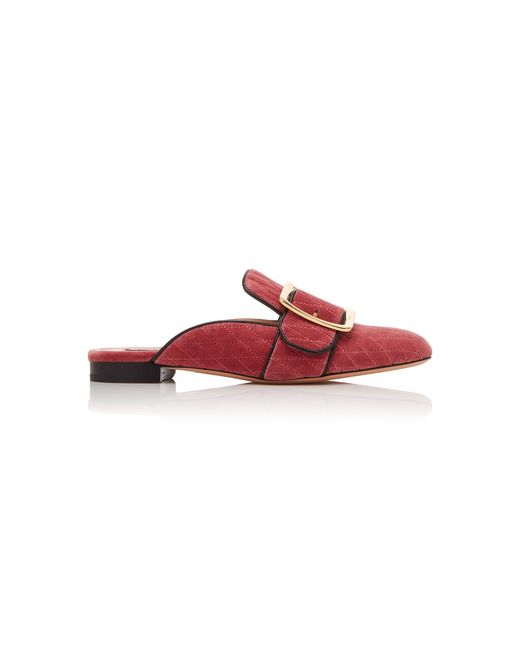 Bally Janesse Quilted Velvet Mules