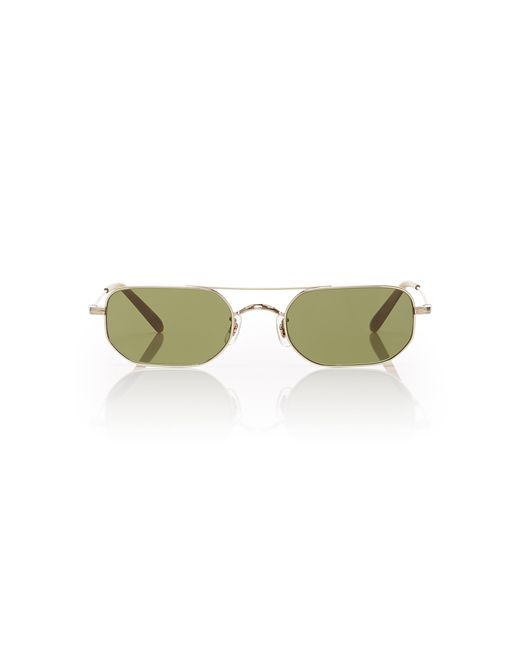 Oliver Peoples Indio Rectangle-Frame Metal Sunglasses