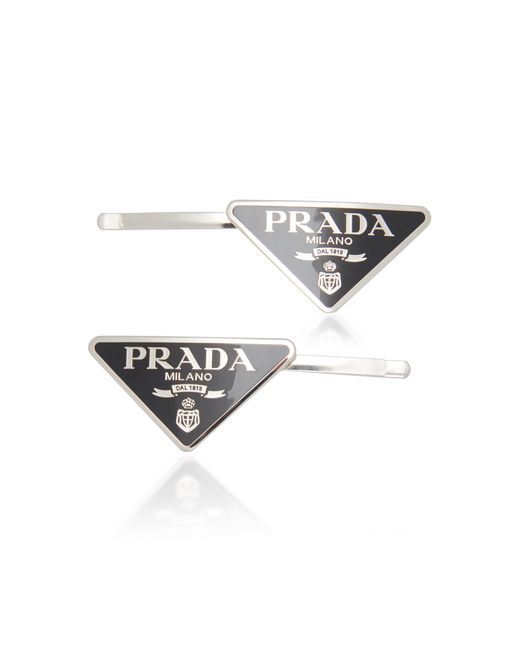 Prada Set of 2 Logo Hair Slide