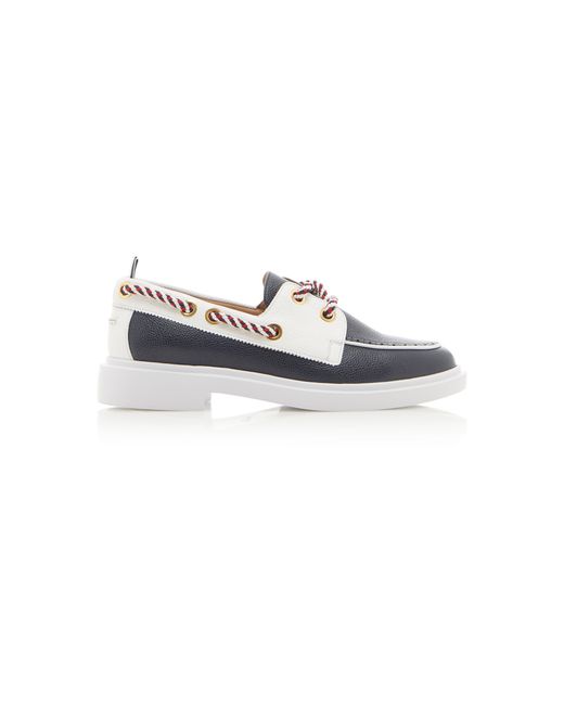 Thom Browne Textured Leather Boat Shoes