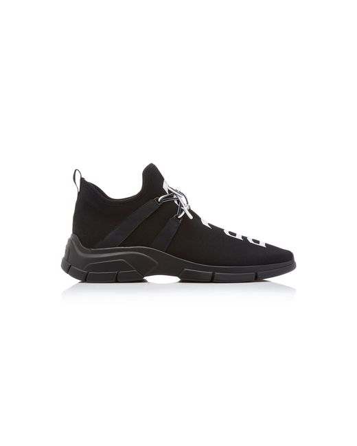 Prada Lace-Up Knit Sneakers