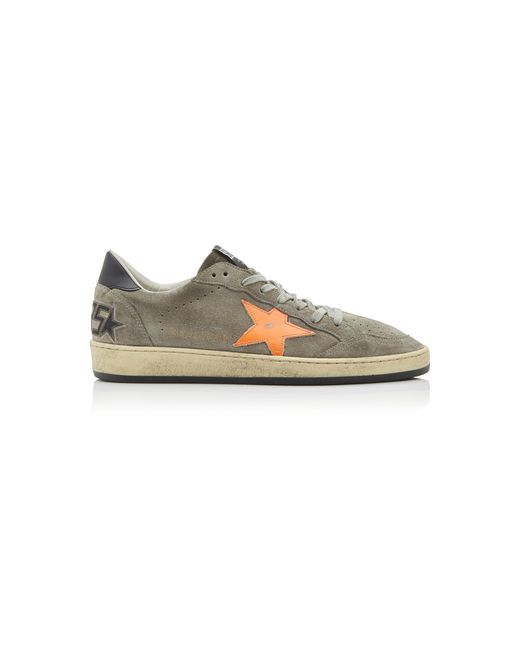 Golden Goose Ball Star Distressed Suede And Rubber Sneakers