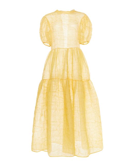 Cecilie Bahnsen Kelly Puff Sleeve Bow-Accented Gown