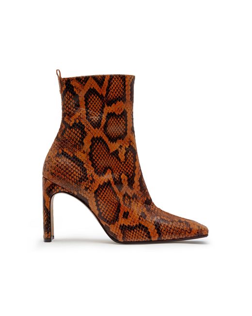 Miista Marcelle Snake-Effect Ankle Boots