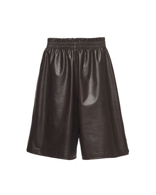 Bottega Veneta Long Leather Shorts