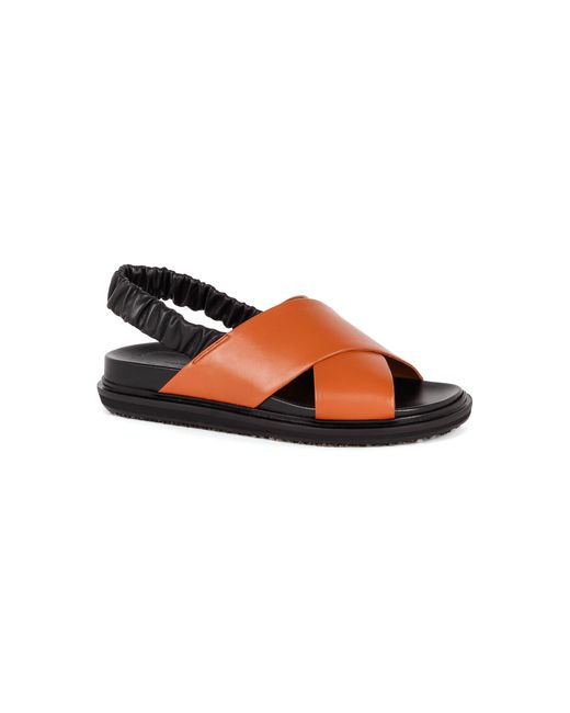 Marni Ruched Slingback Sandals