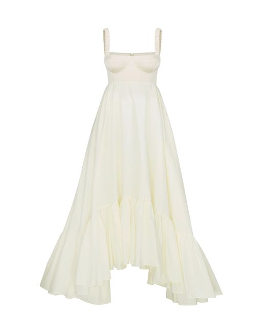 Anna October Asymmetric Cotton-Blend Maxi Dress