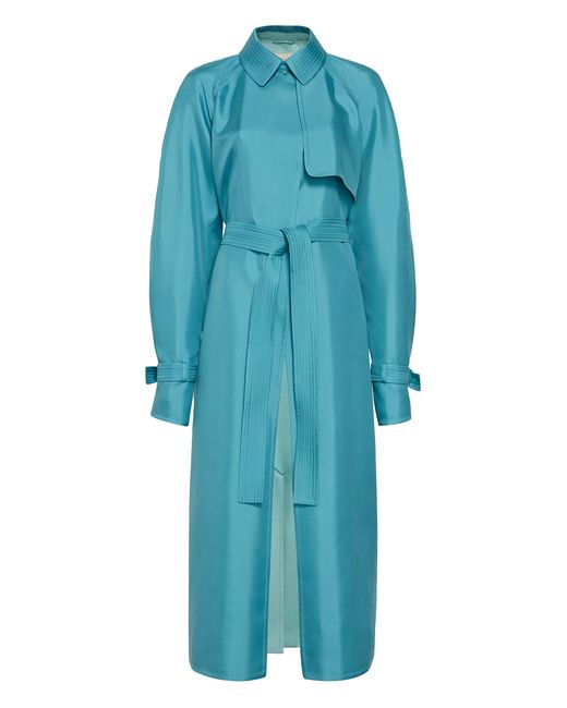 Lapointe Double-Faced Belted Silk Trench Coat