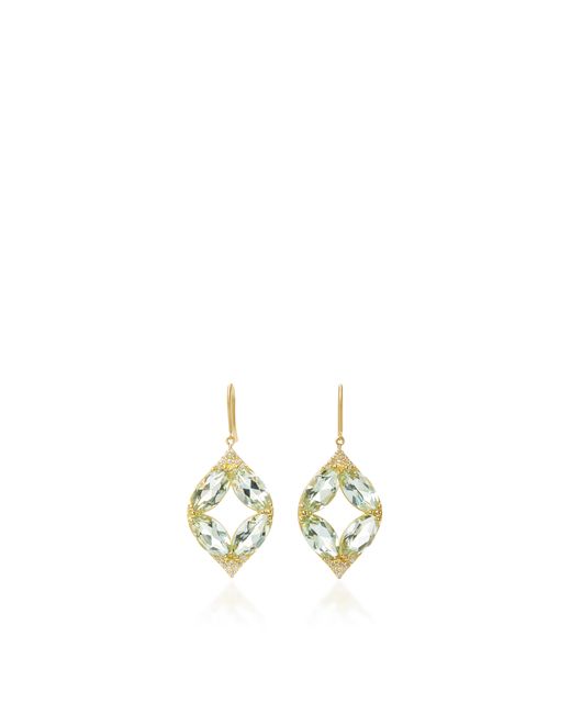 Jamie Wolf Marquis Pavé Point Earrings with Amethyst and