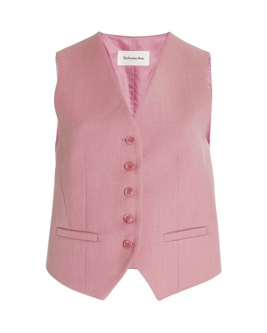 The Frankie Shop Gelso Woven Waistcoat neutral