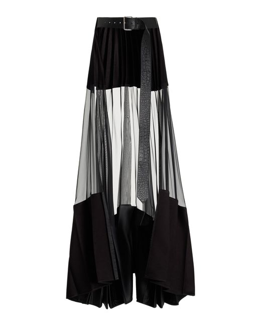 Peter Do Womens Paneled Ruffled Maxi Skirt Only At