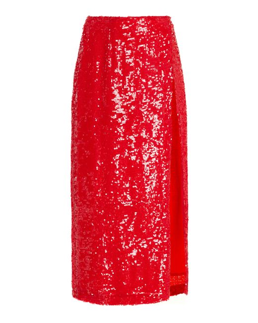 Lapointe Sequined Midi Skirt