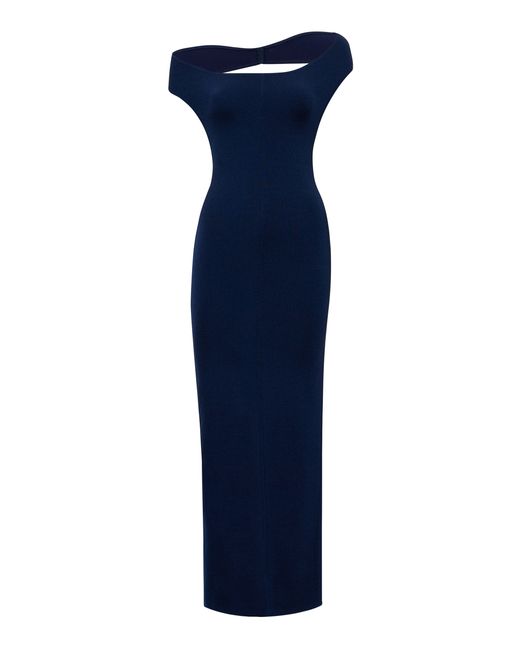 Alaïa Off-The-Shoulder Midi Dress