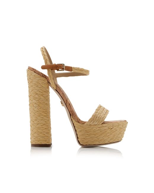 Dolce & Gabbana Raffia Platform Sandals