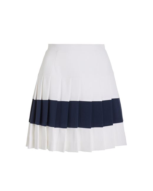 Sergio Hudson Exclusive Pleated Crepe Mini Tennis Skirt US 0