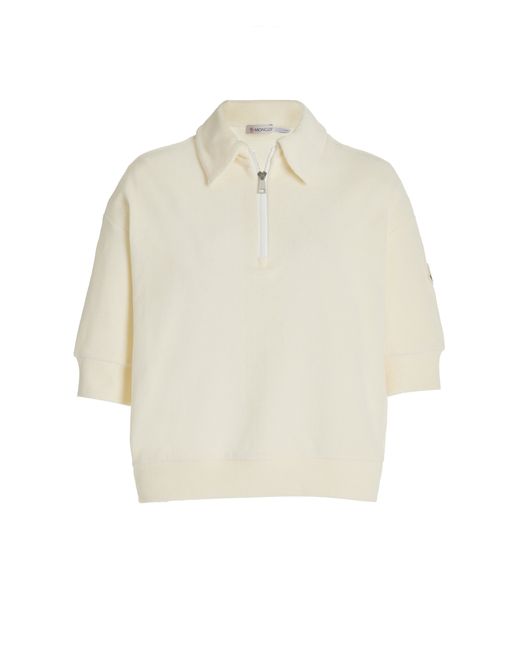 Moncler Oversized Cotton-Blend Polo Shirt XS