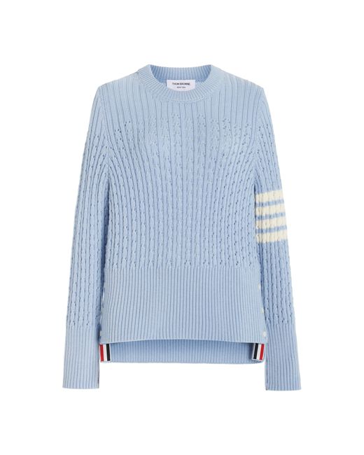 Thom Browne Pointelle-Knit Wool Sweater