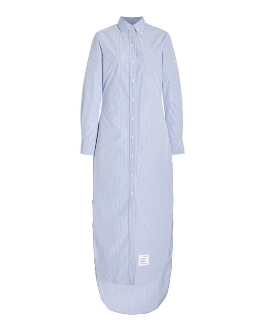 Thom Browne Striped Cotton Midi Shirt Dress