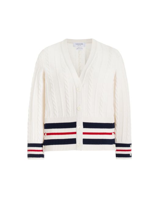 Thom Browne Cable-Knit Cashmere Cardigan