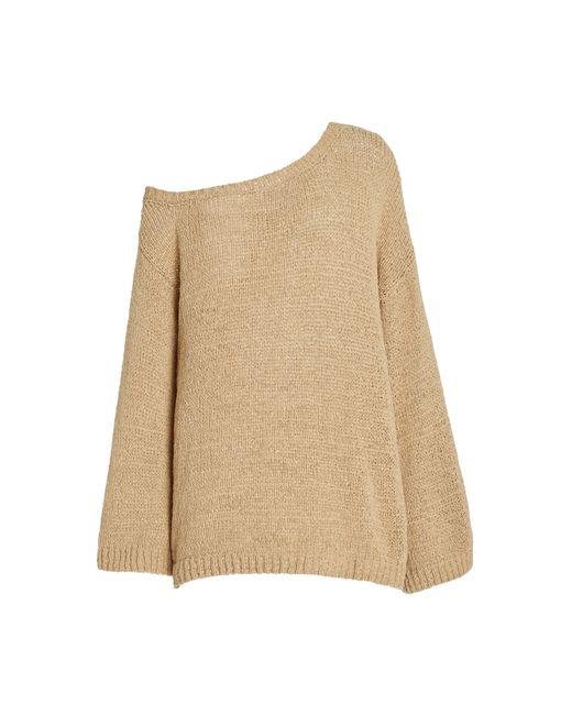 Tove Juin Off-The-Shoulder Knit Cotton-Blend Sweater