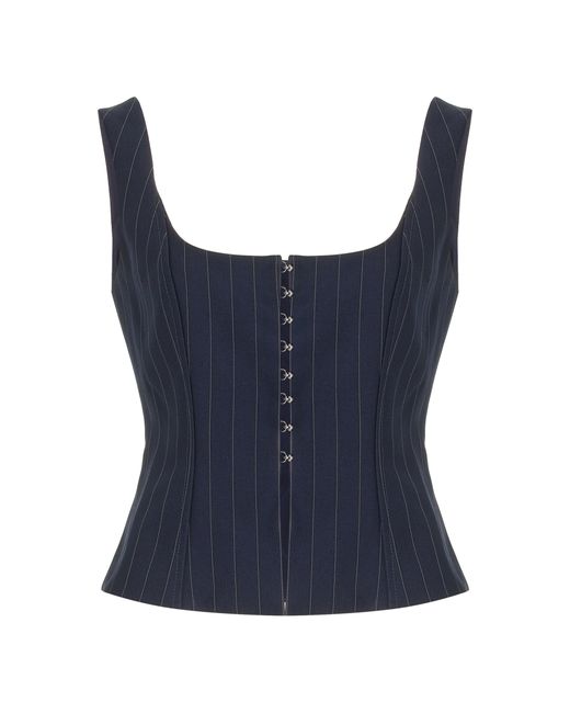 Significant Other Pinstriped Corset Tank Top